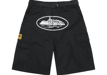 Corteiz Alcatraz Cargo Shorts Black