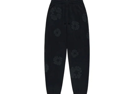 Denim Tears Cotton Wreath Sweatpants Black Monochrome
