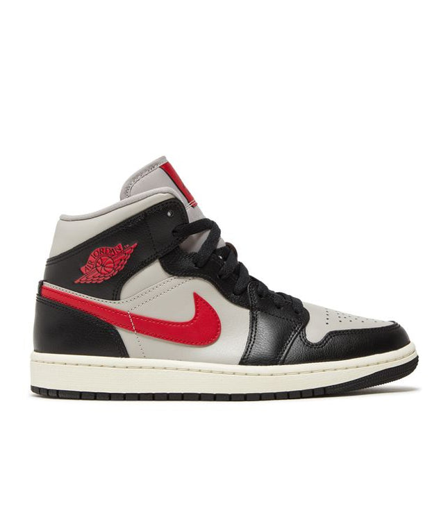 Jordan 1 Mid Black College Grey Gym Red (W)