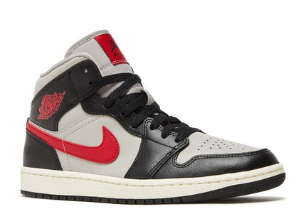 Jordan 1 Mid Black College Grey Gym Red (W)