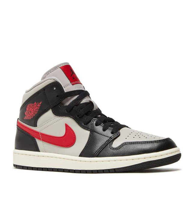Jordan 1 Mid Black College Grey Gym Red (W)