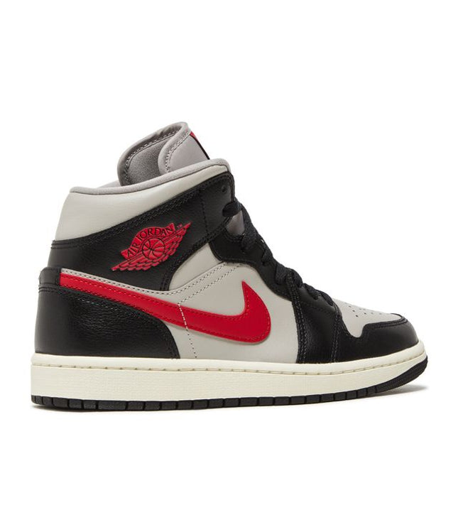 Jordan 1 Mid Black College Grey Gym Red (W)