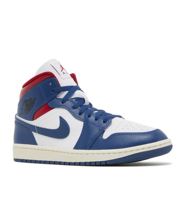 Jordan 1 Mid French Blue Gym Red (W)