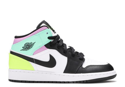 Jordan 1 Mid Pastel Black Toe (GS)