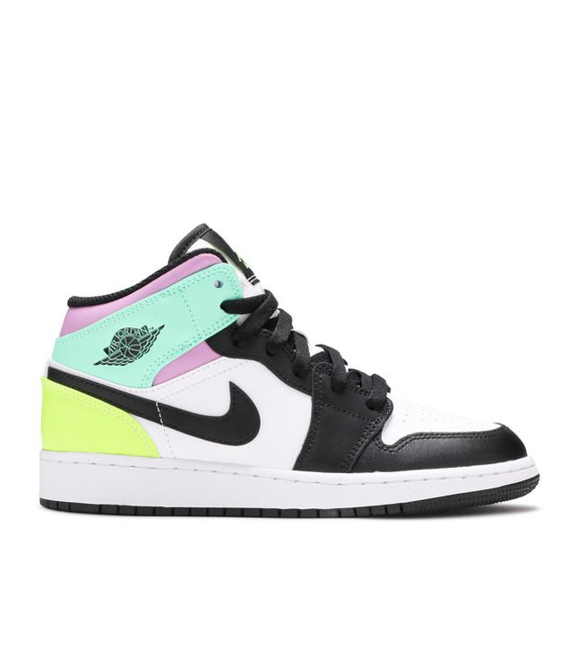 Jordan 1 Mid Pastel Black Toe (GS)