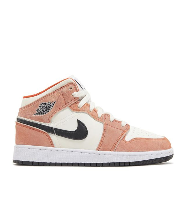 Jordan 1 Mid SE Orange Suede (GS)