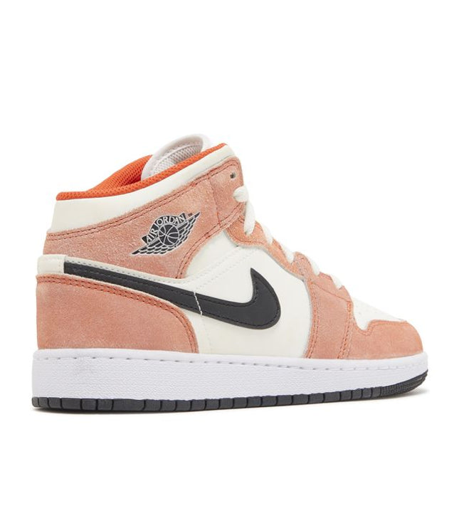 Jordan 1 Mid SE Orange Suede (GS)