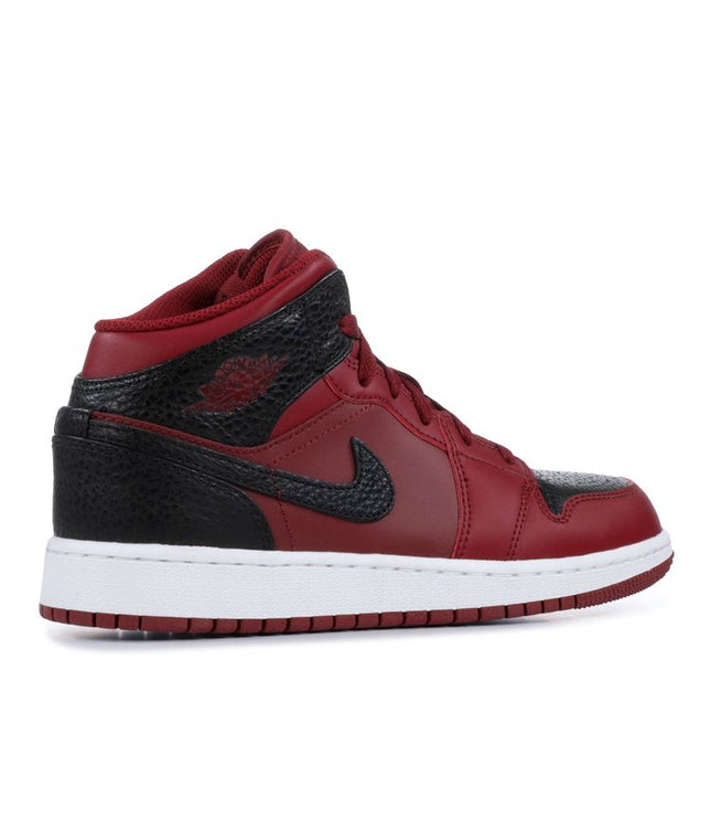 Jordan 1 Mid Team Red Black White (GS)