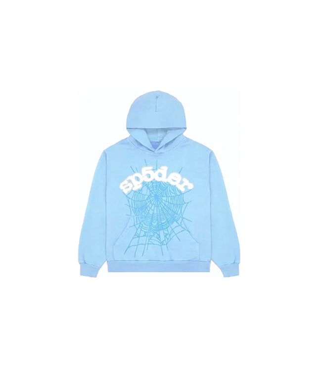 Sp5der Web Hoodie Sky Blue