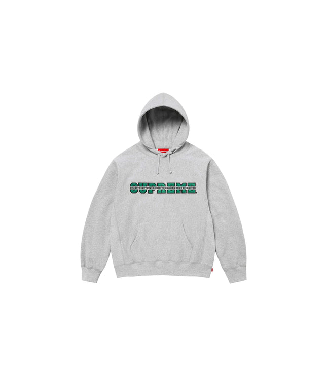 Supreme Collegiate Acronym Hooded Sweatshirt Heather Grey