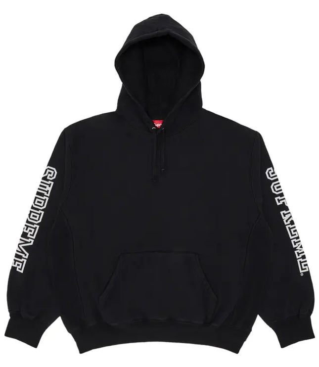 Supreme Collegiate Sleeve Hooded Sweatshirt Black