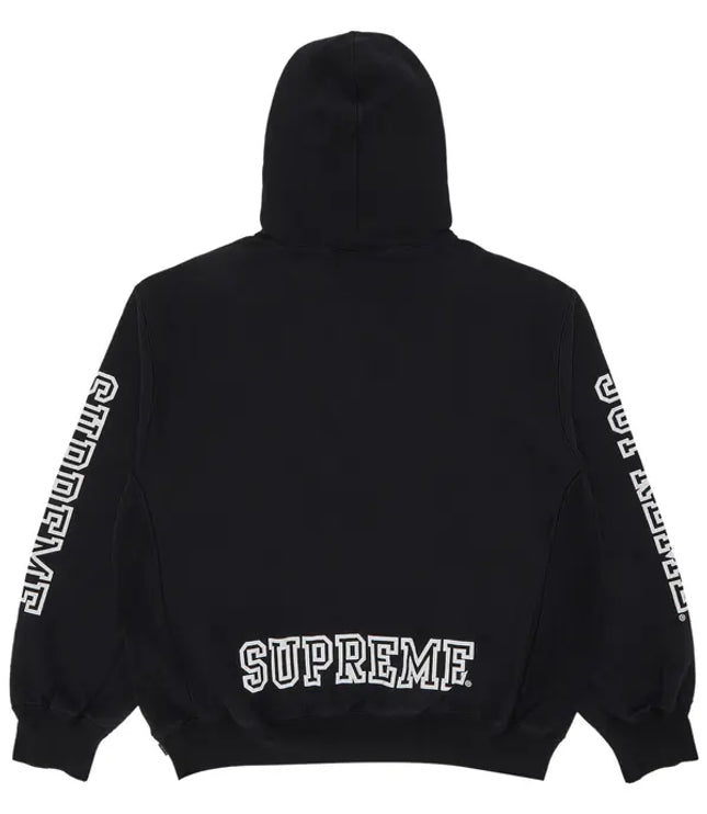 Supreme Collegiate Sleeve Hooded Sweatshirt Black