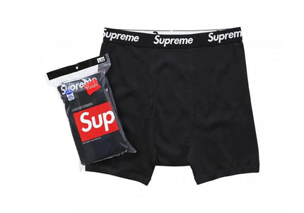 Supreme Hanes Boxer Briefs (4 kusy) Black