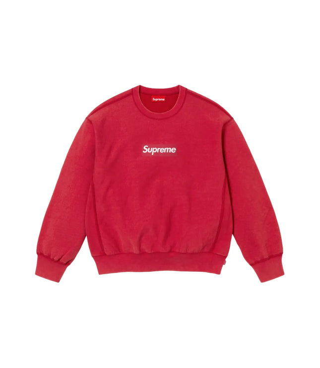 Supreme Washed Box Logo Crewneck Red