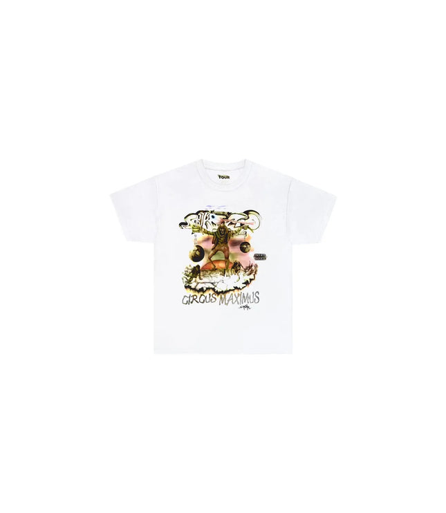 Travis Scott Utopia Tour Skitzo Circus Maximus Tee White